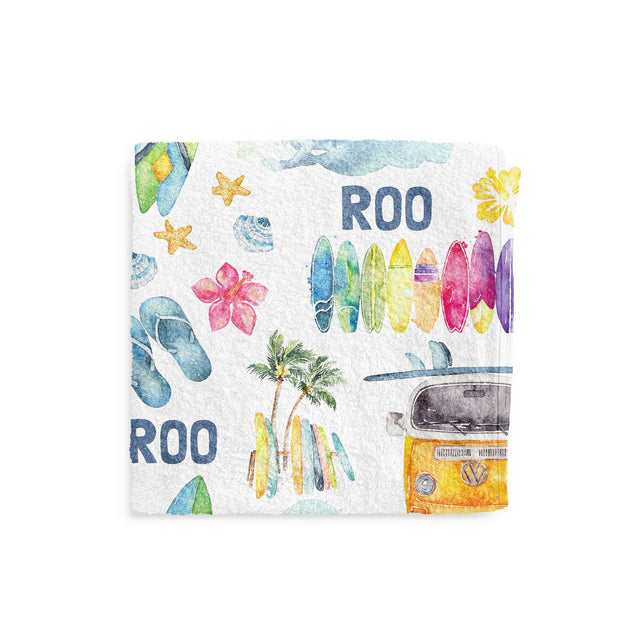 SUMMER BEACH PRINT CUSTOM DOG TOWEL