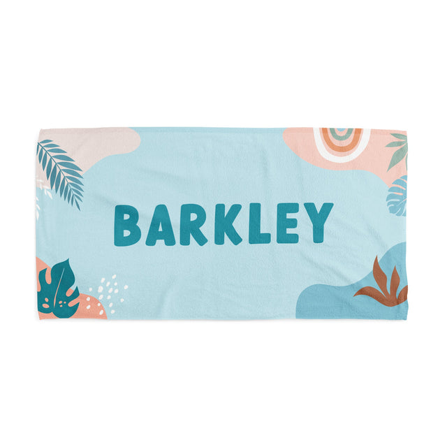 TROPICAL PRINT CUSTOM DOG TOWEL