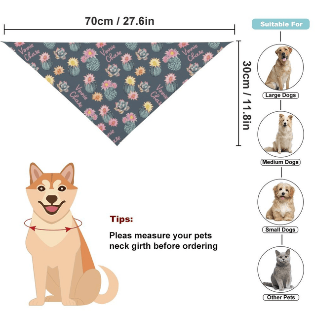 Personalised All Over Pattern Bandana - Fuzzhous