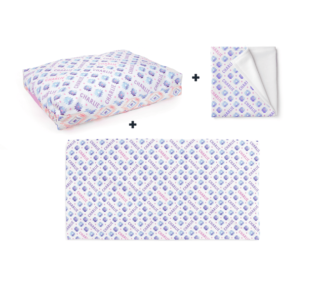 PERSONALISED PET BUNDLE - AZTEC BLUE - Fuzzhous
