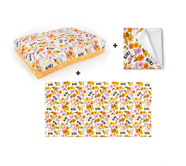 PERSONALISED PET BUNDLE - BRIGHT FLORAL - Fuzzhous