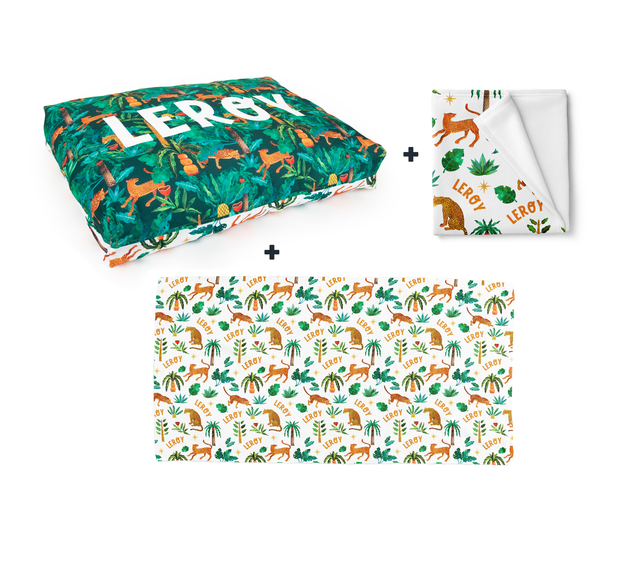 PERSONALISED PET BUNDLE - LEOPARD JUNGLE - Fuzzhous