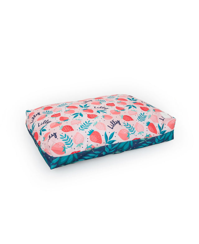 BERRY PRINT PERSONALISED DOG BED