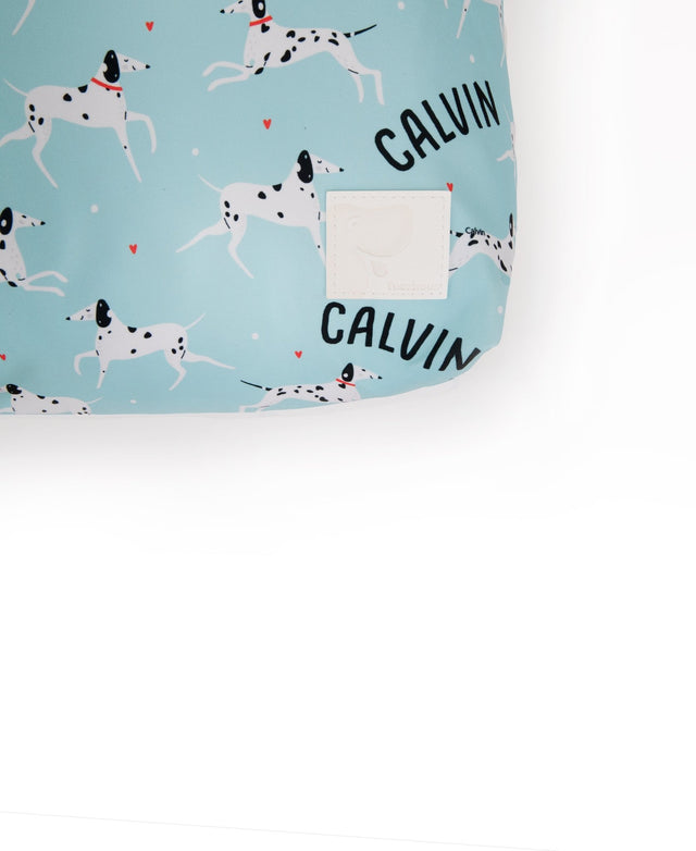 BLUE DALMATION PERSONALISED DOG BED