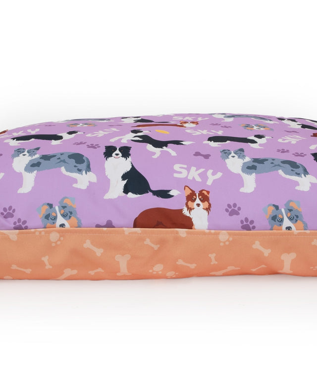 BORDER COLLIE PERSONALISED DOG BED