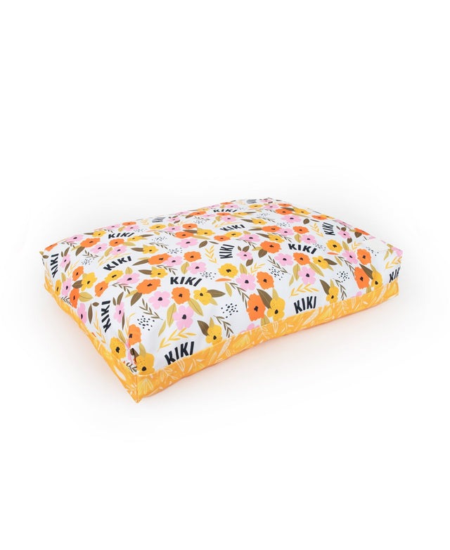 BRIGHT FLORAL PERSONALISED DOG BED