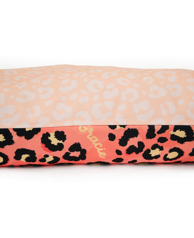 LEOPARD PERSONALISED DOG BED