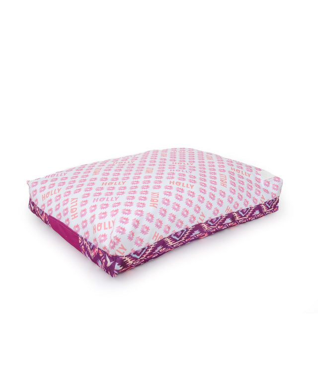 PINK AZTEC PERSONALISED DOG BED