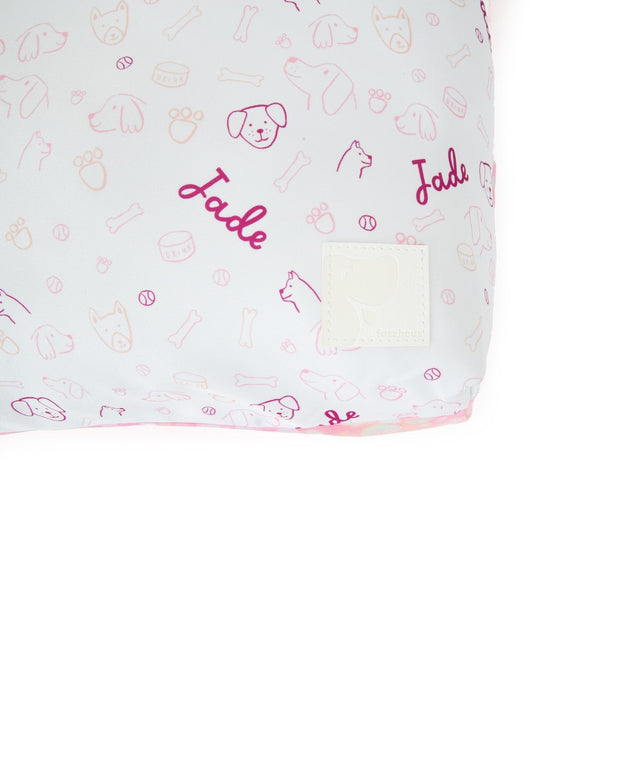 PINK DOG PERSONALISED DOG BED