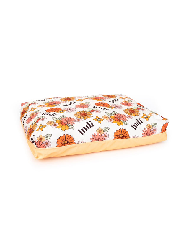 RETRO FLORAL PERSONALISED DOG BED